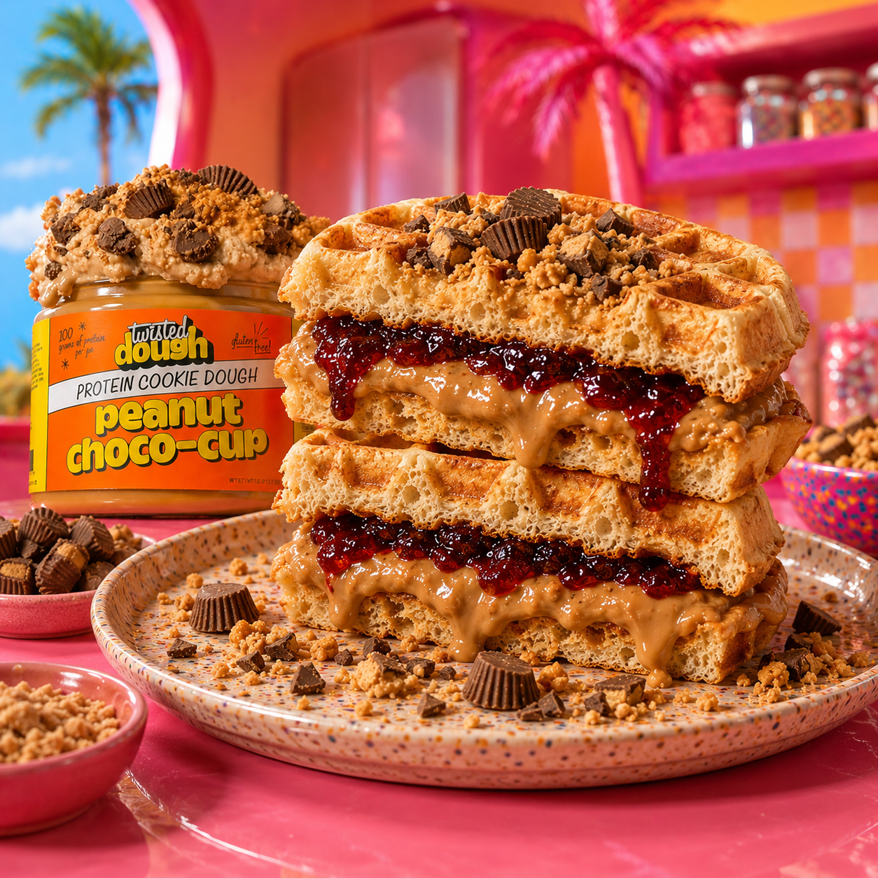 Twisted Dough Protein Waffle