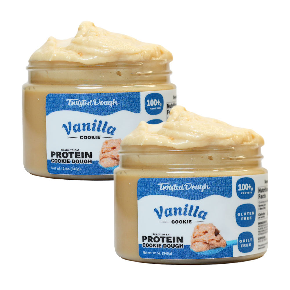 2 Pack-Vanilla Cookie Protein Cookie Dough - Twisted Dough