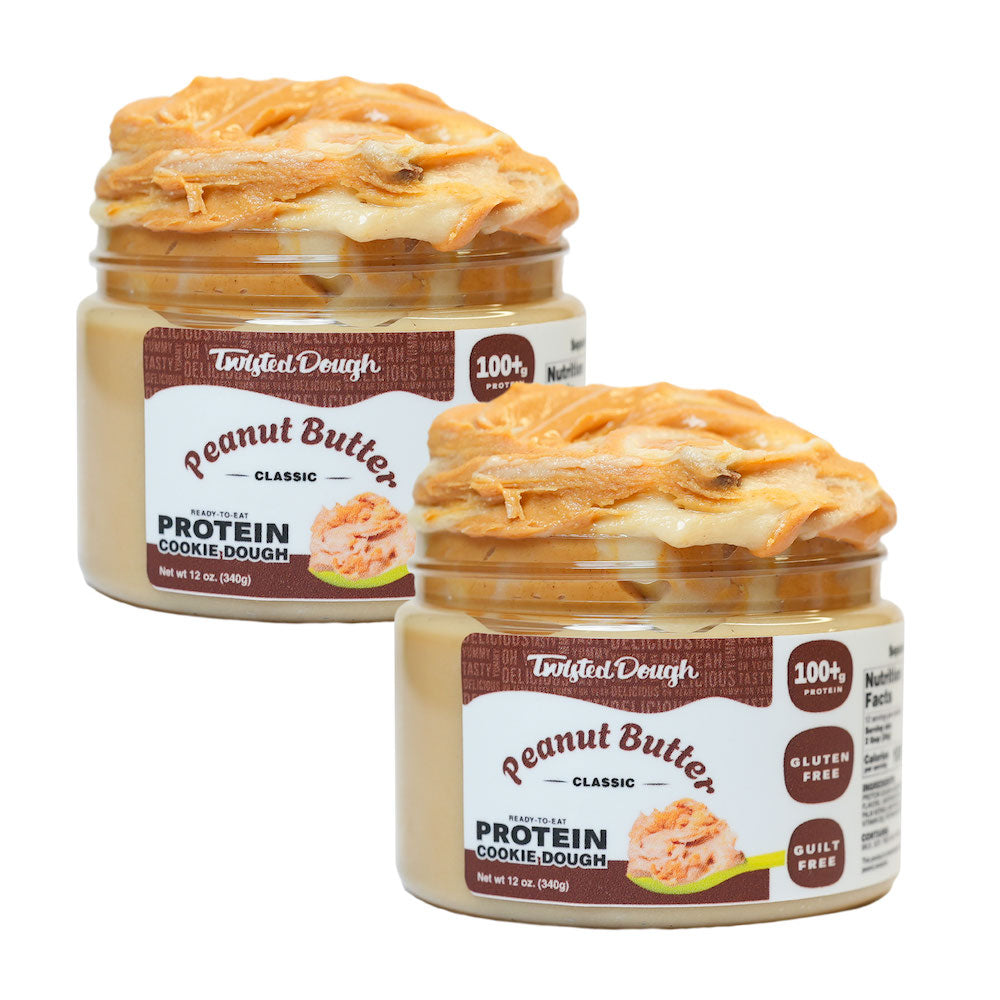 2 Pack-Classic Peanut Butter Protein Cookie Dough - Twisted Dough