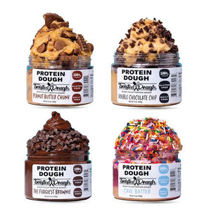 Twisted dough-Healthy Dough | Smooth and Creamy | Customer Favorites | Double Chocolate Chip, Peanut Butter Chunk, The Fudgiest Brownie, Cake Batter | Ready to Eat | No Baking Components & Gluten Free