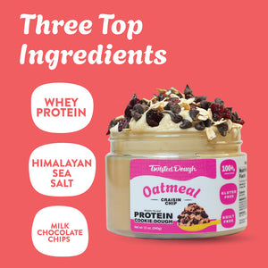 2 Pack-Oatmeal Craisin Chip Protein Cookie Dough - Twisted Dough