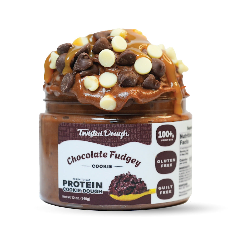 Chocolate Fudgey Protein Cookie Dough - Twisted Dough